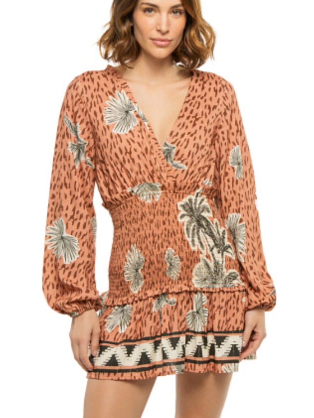 Surf Gypsy everything but water Palms Mini Dress S